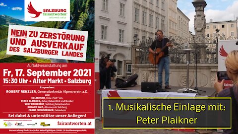 1. Musikalische Einlage mit PETER BLAIKNER bei der AUFTAKTVERANSTALTUNG von Salzburg fairantworten