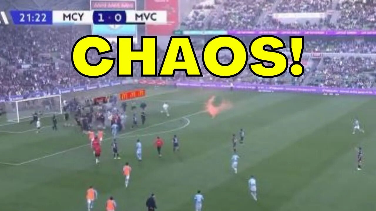 Soccer Match In Melbourne Australia See PURE CHAOS at Football Game!
