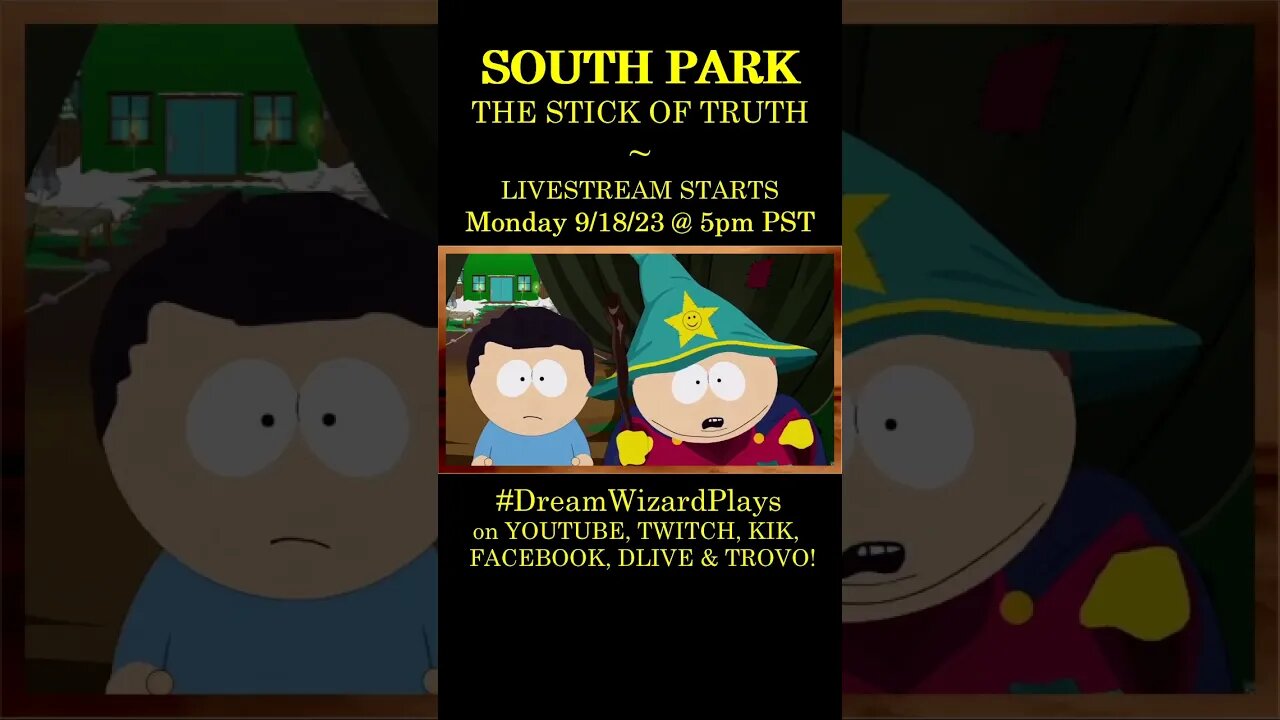 COMING SOON!! ~ South Park: The Stick of Truth ~ 9/18/23 @ 5:00pm PST #ytshorts #southpark