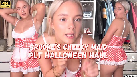 Brooke's Sneak Peak Halloween Haul Cheeky Maid Preview 4K #halloweenhaul #halloweencostume