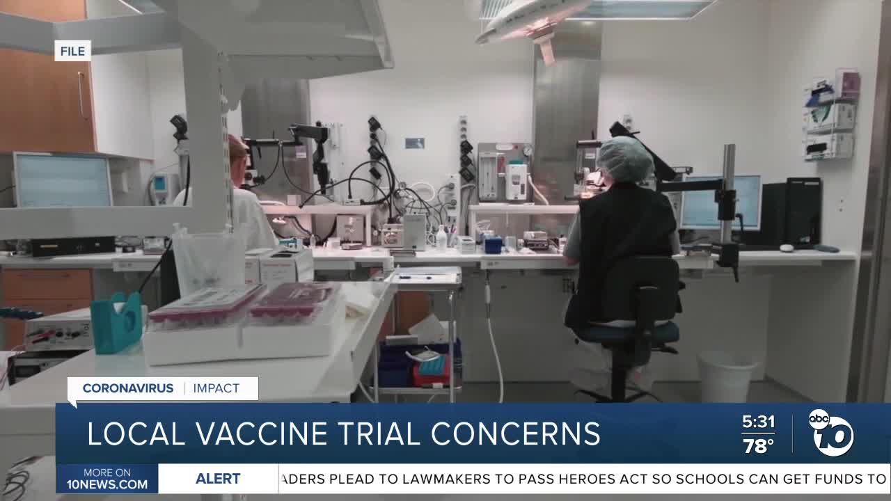 Local vaccine trial concerns