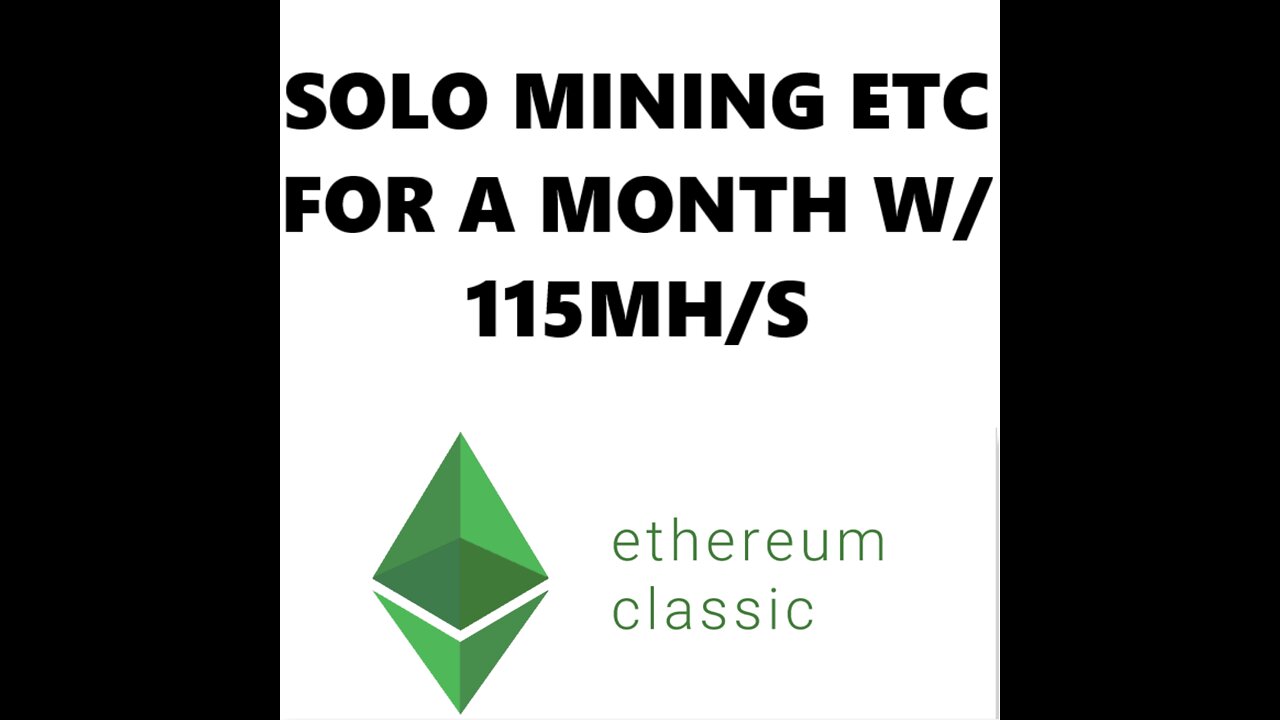 Solo Mining Ethereum Classic With 115MHS 1st Month