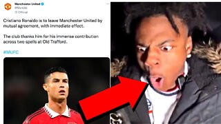 ISHOWSPEED BRUTAL REACTION TO RONALDO LEAVING MANCHESTER UNITED | IShowSpeed | Ronaldo | World Cup