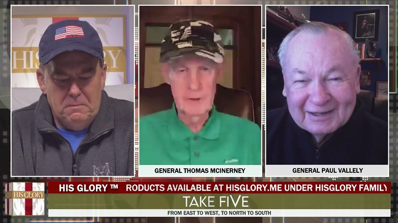 Pastor Dave Scarlett w/ General Thomas McInerney & General Paul Vallely joins Take FiVe