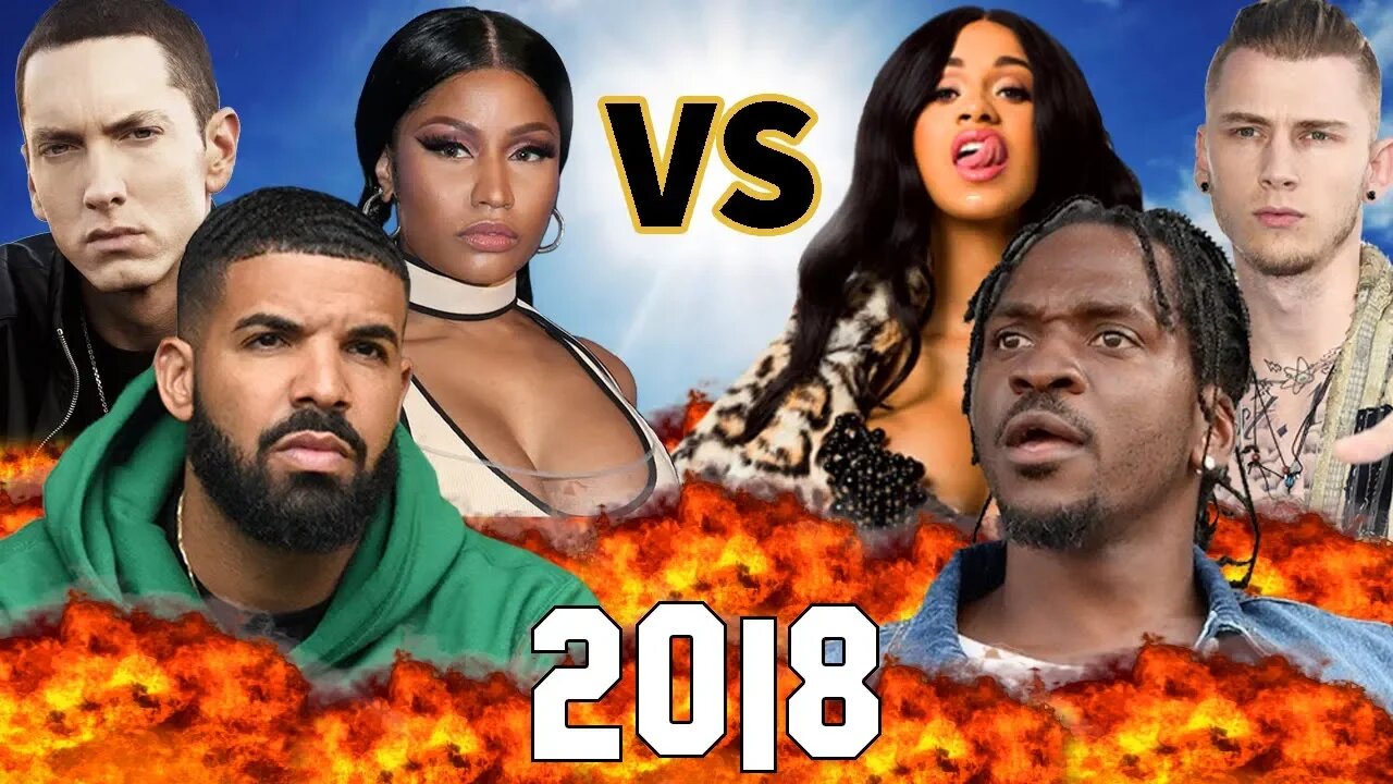 Biggest Rap Beefs of 2018 | Drake vs. Pusha T, MGK vs. Eminem, Cardi B vs Nicki Minaj