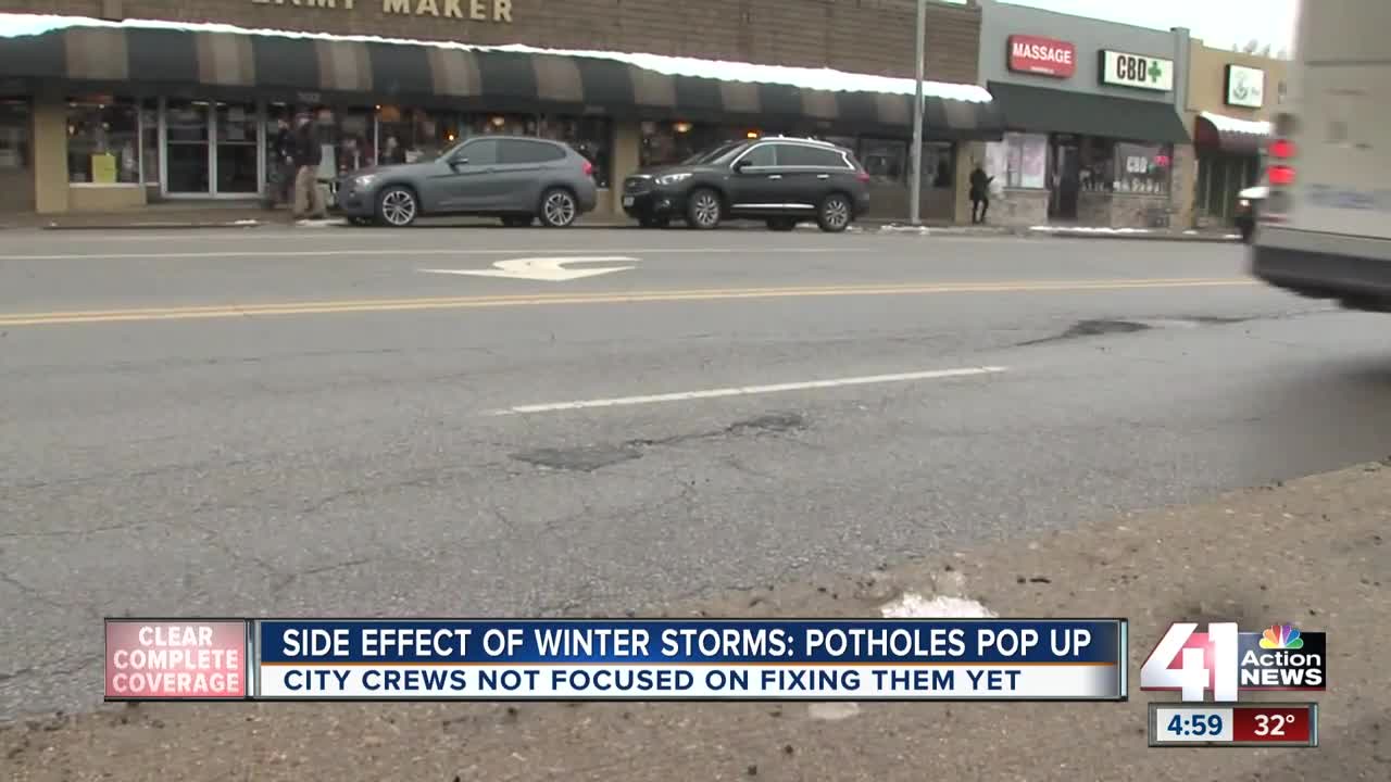 City crews not focused on fixing potholes yet