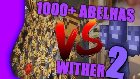 Wither boss vs +1000 abelhas 2 - Minecraft criativo com os parceiro