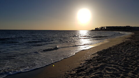 The sea at sunset