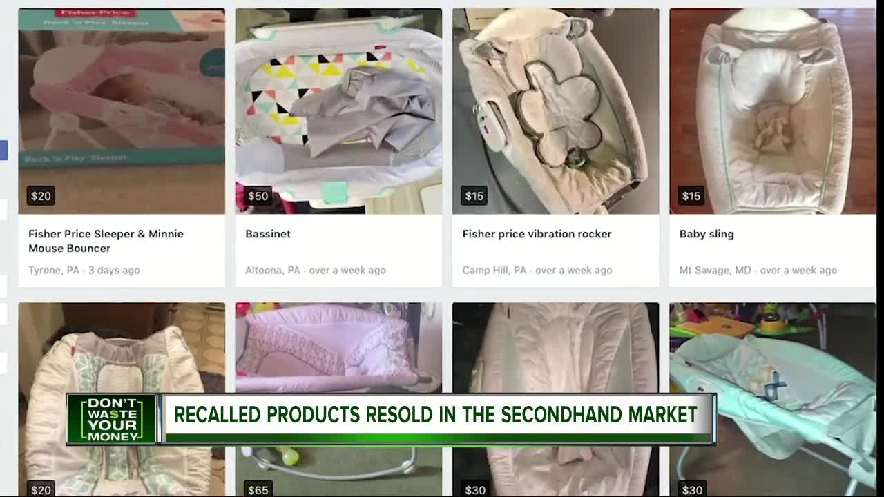 Recalled products resold in the secondhand market