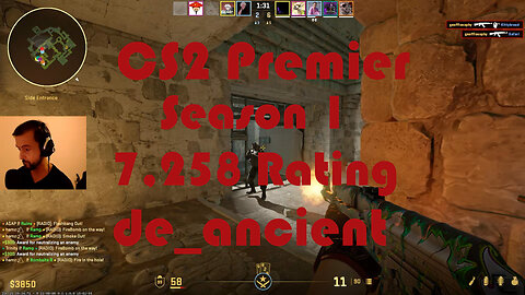 CS2 Premier Matchmaking - Season 1 - 7,258 Rating - de_anceint