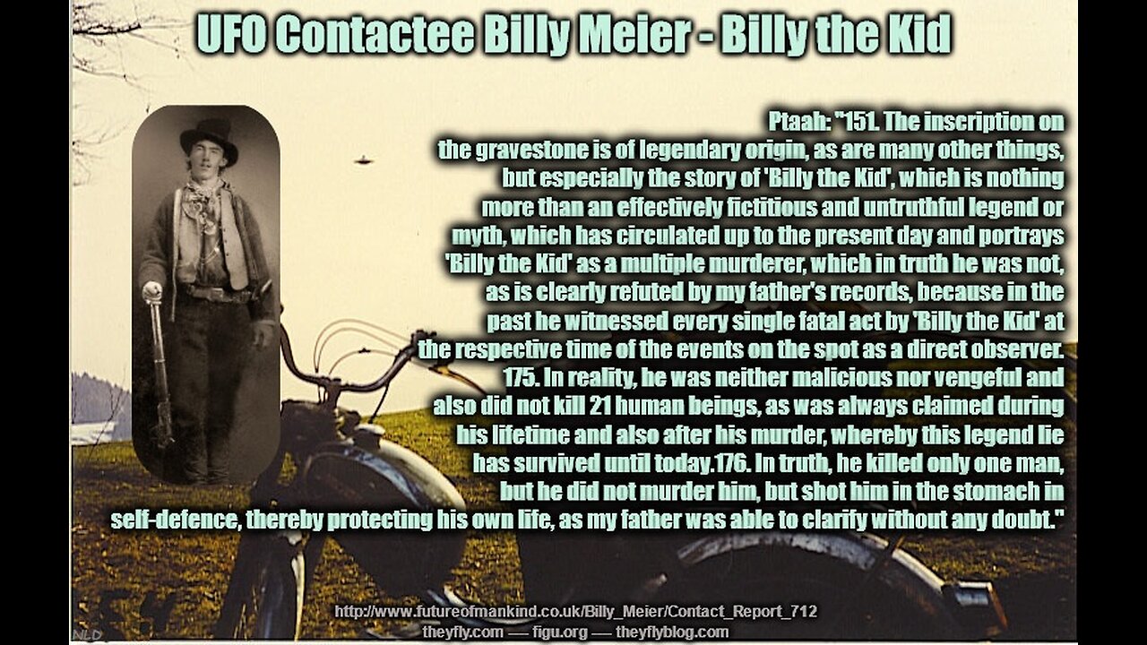 Billy Meier UFO Contact Reports - The Truth of Billy The Kid & Billy Meier