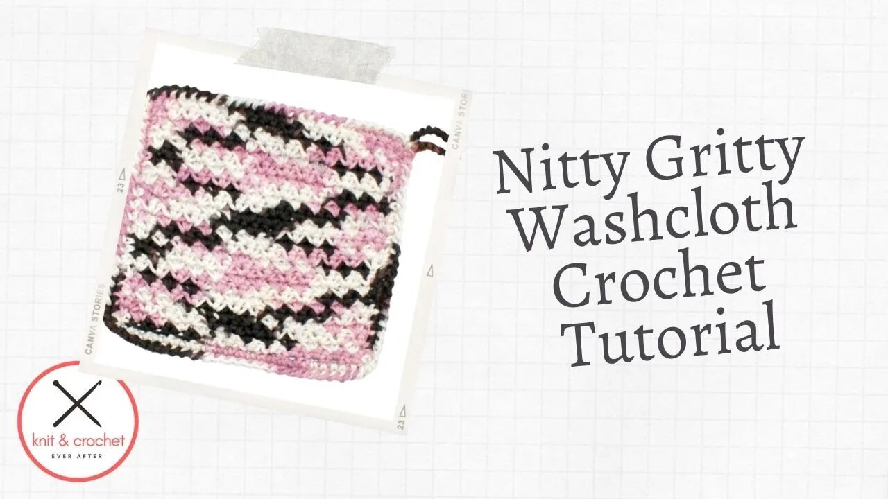 Left Hand Nitty Gritty Washcloth Free Crochet Pattern Workshop