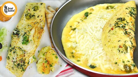 Jalapeno and Cheese Omelette recipe by Food Fussion