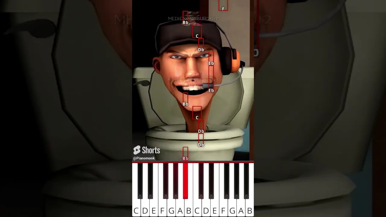 tf2 but it skibidi toilet meme 4 (@mediexcalibur2012shorts) - Octave Piano Tutorial