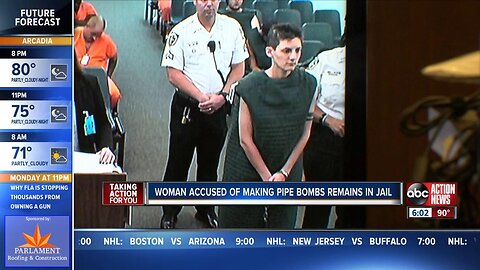 Woman accused of making dozens of pipe bombs remains behind bars