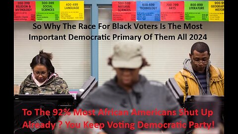 To The 92% African Americans Shut Up Already ? You Keep Voting Democratic Party