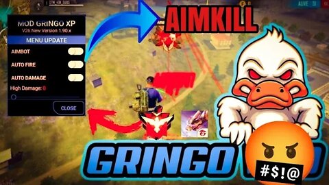 MOD MENU AIMKILL GRINGO XP DOS GLOBAL 😎 GRINGO XP FF COM AIMKILL IMEDIATO SEM BAN ANTI FECHAMENTO FF