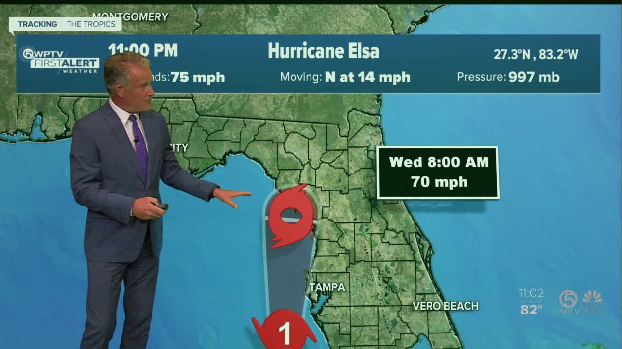 Elsa strengthens back into a Category 1 hurricane