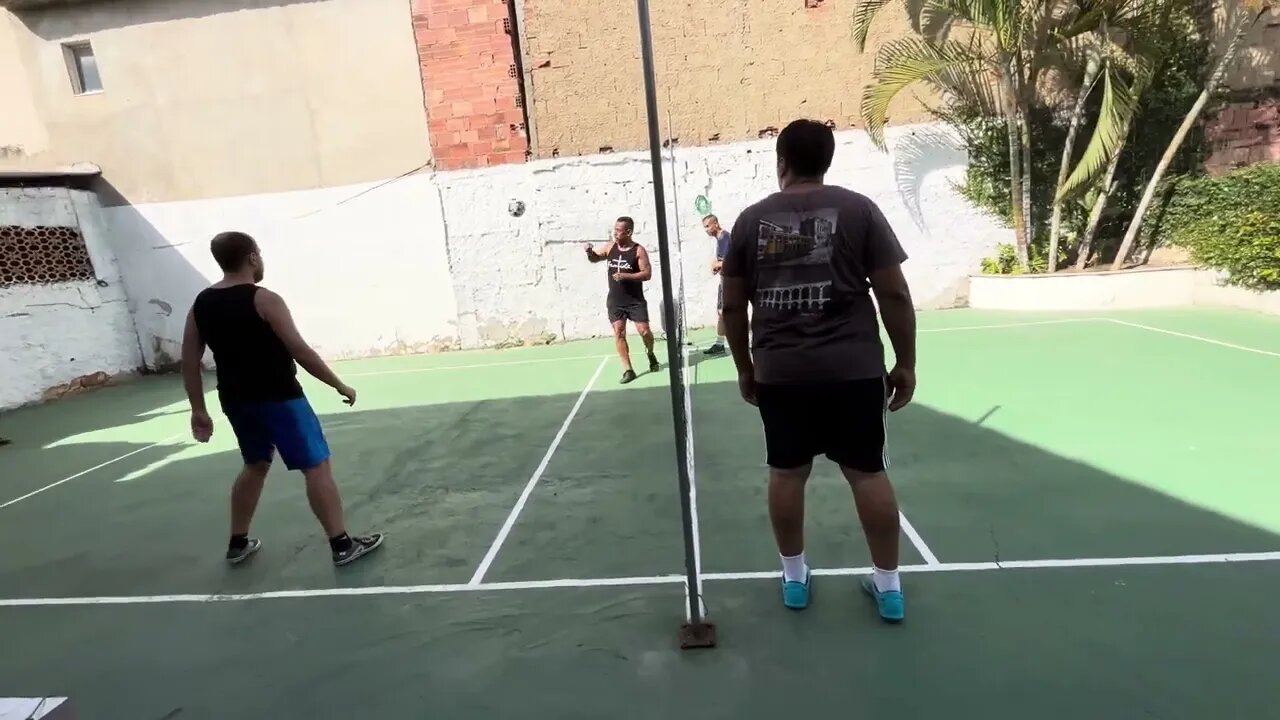 Jogo completo de 7 pontos no futetênis! #futebol #futevôlei #futemesa
