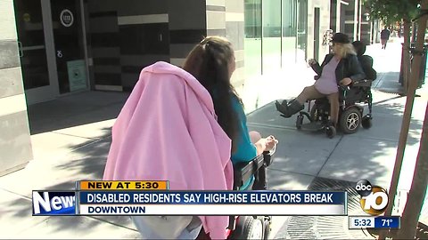 Disabled residents say high-rise elevators break