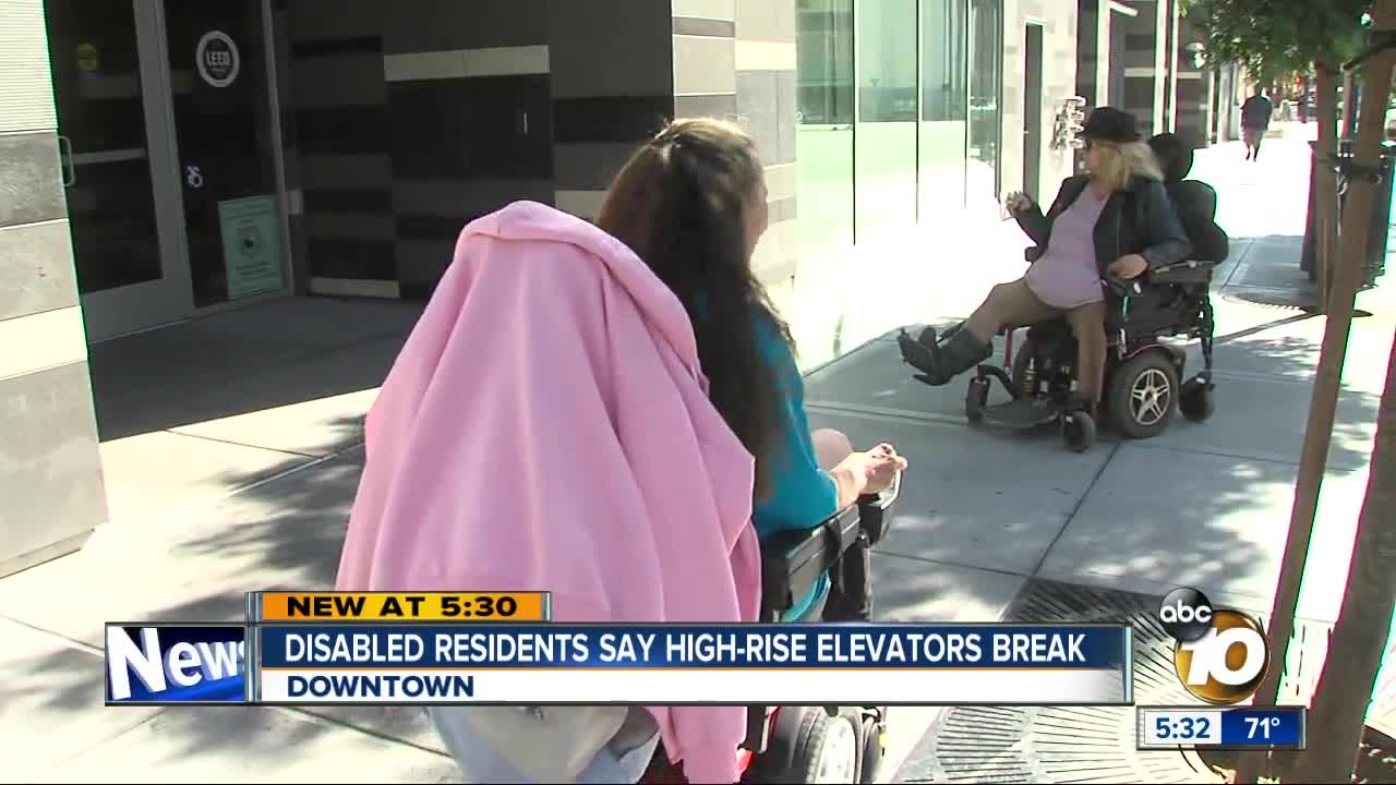 Disabled residents say high-rise elevators break