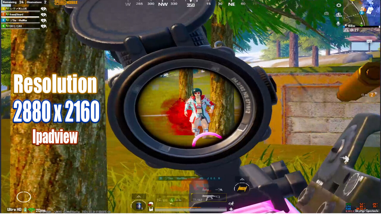 PubgMobile || Best IpadView 2880 x 2160 || Fight Highlights || Gameloop 32 || Bit