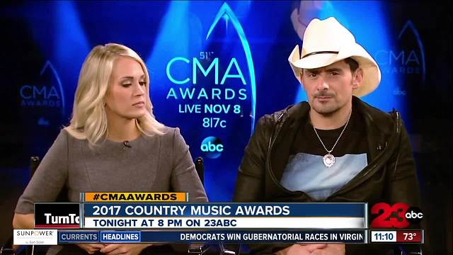 Carrie Underwood and Brad Paisley Talk 2017 CMAs