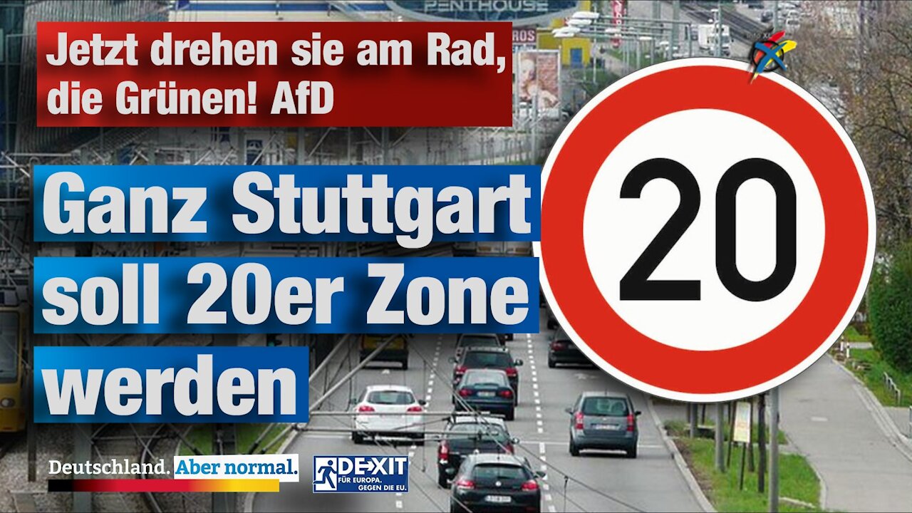 Neue Gängelung für Autofahrer: Tempo-20 in der Innenstadt, AfD