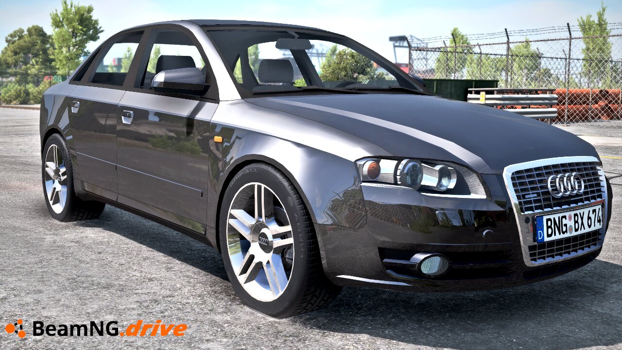 Audi A4 B7 (with airbags) vs T-80 - CrashCamTV #beamng #fyp #audi #airbags #shorts