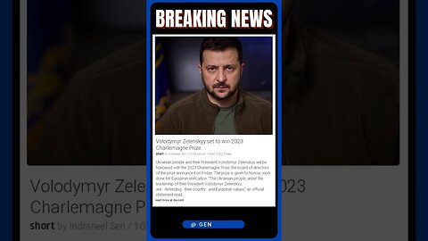 Breaking News: Ukrainian President Volodymyr Zelenskyy Wins 2023 Charlemagne Prize | #shorts #news