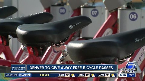 Denver is giving away free B-Cycle passes