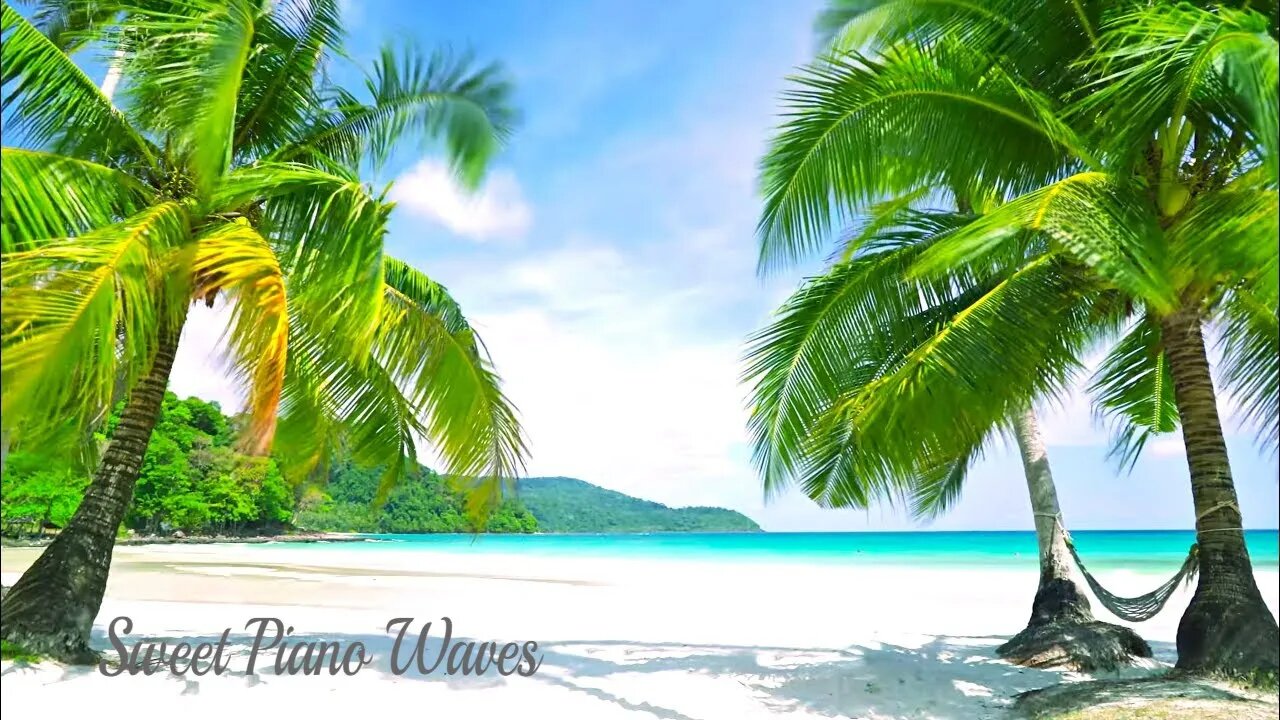 Ocean Waves Sounds Relaxation and Beautiful Relaxing Piano Music, Soothing Waves Crashing on Beach