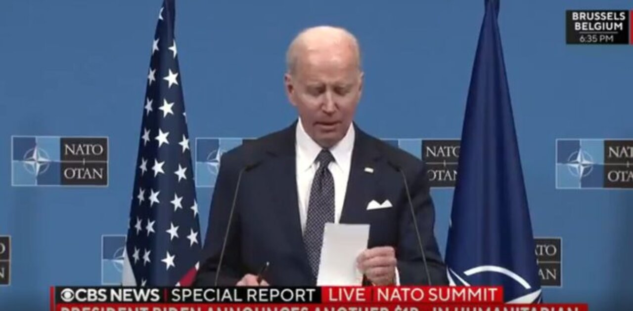 Biden Humiliates America in Europe: President Once Again Whips Out Notes at Press Conference