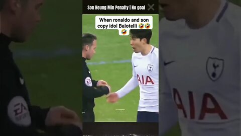 When ronalda and son try to copy hisBalotelli #football #footballchallenge #shorts #funny