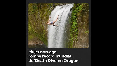 Mujer noruega establece nuevo récord mundial en ‘Death Dive’ desde cataratas de Oregon