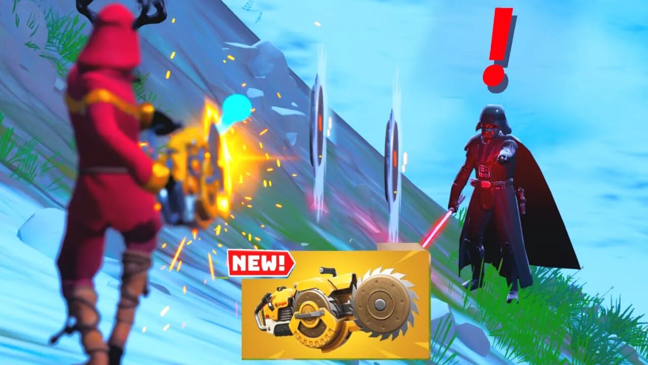 BOSS Darth Vader VS New Ripsaw Launcher - Fortnite