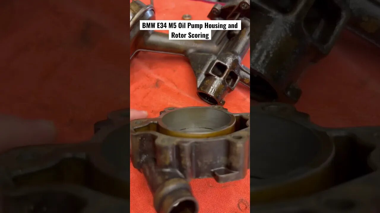 BMW E34 M5 Oil Pump Housing and Rotor Scoring #bmw #cars #bmwm5 #bmwe34 #diy #restoration #engine