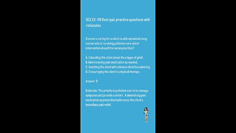 NCLEX-RN Review questions with rationales