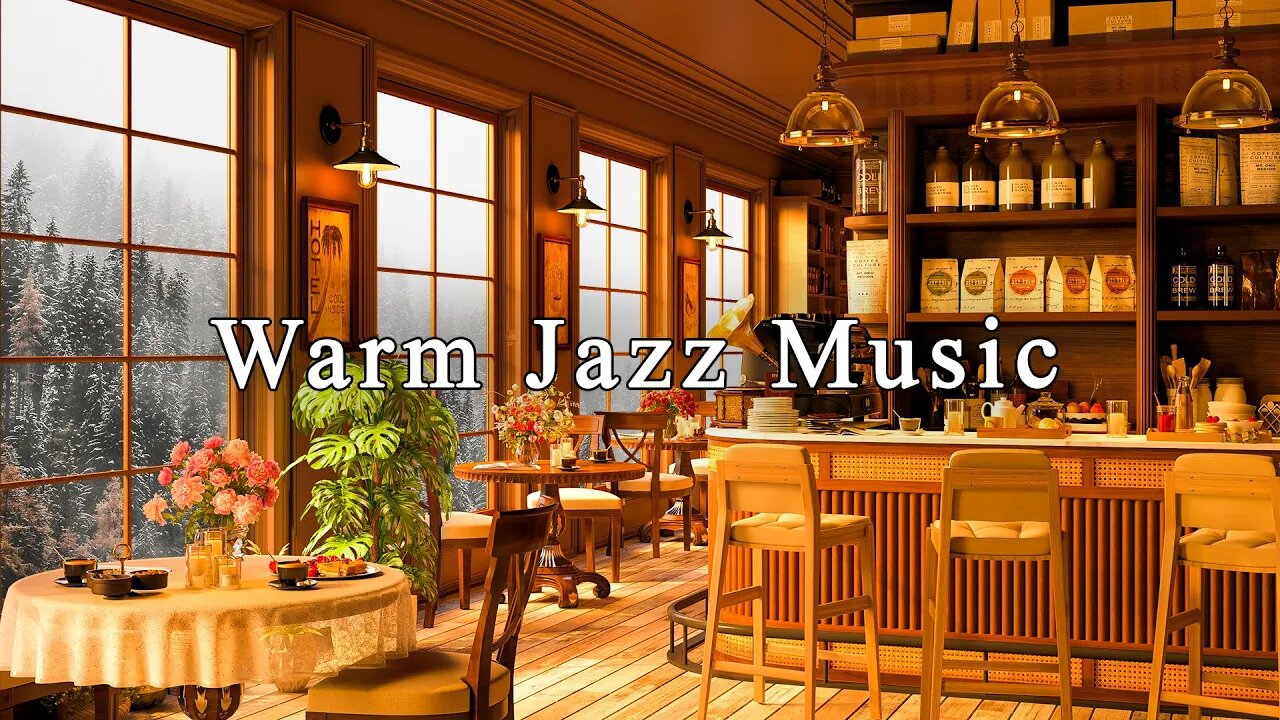Cozy Coffee Shop Ambience & Relaxing Jazz Instrumental Music ☕ Cozy Jazz Music for Relax, Study Cozy