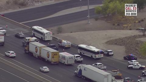 LVMPD busses involved in I-15 crash