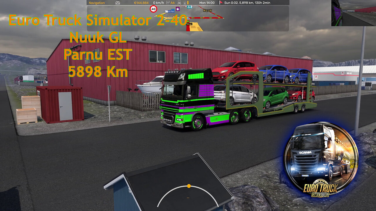 Euro Truck Simulator 2-40, Nuuk GL, Parnu EST, 5898 Km