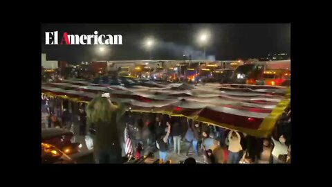 🇺🇸❤️ AMERICA!! 50x150’ FLAG - Indiana, PEOPLE’S CONVOY.