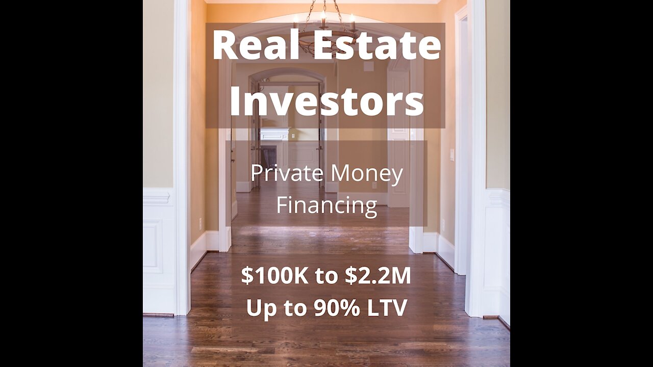 Real Estate Investors Private Money Funding