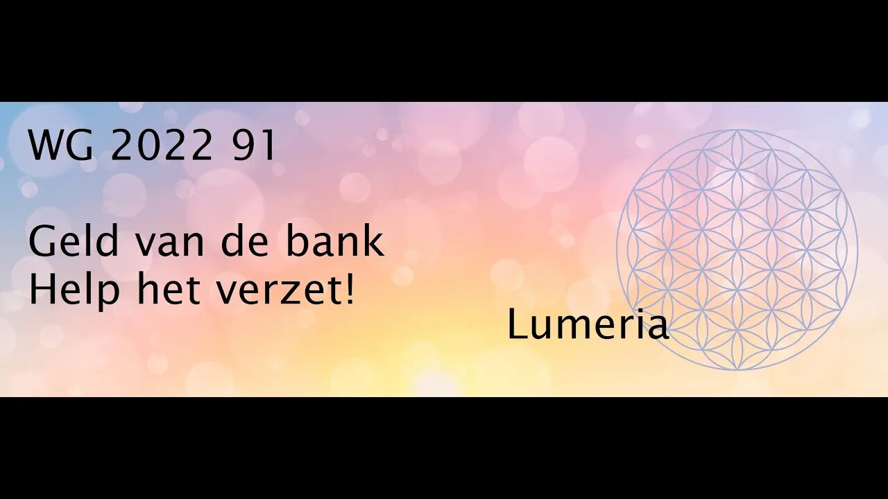 WG 2022 - 91 - Geld van de bank als teken van Verzet tegen de maatregelen!