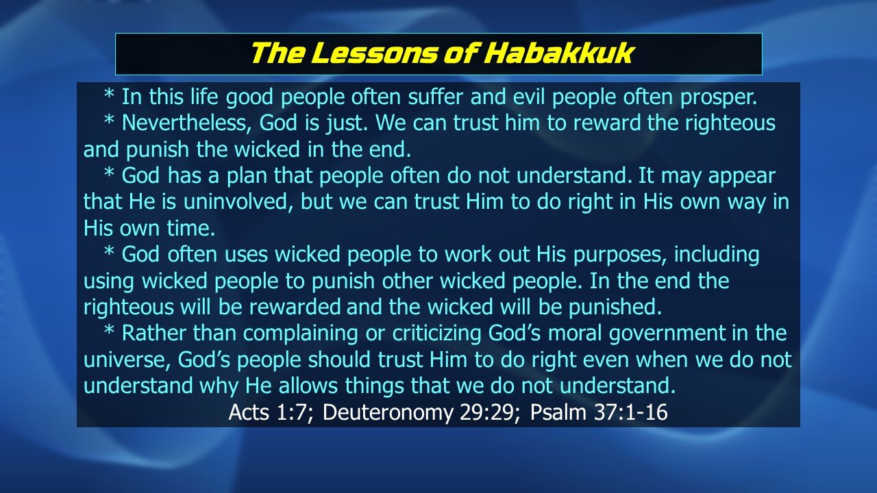 Video Bible Study: Habakkuk - #6