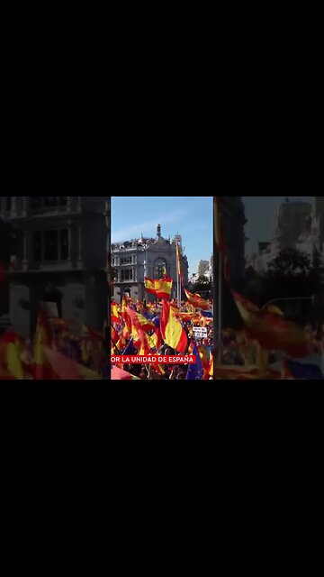 🇪🇸 Himno de España en el Mitin contra la amnistía en la Plaza de Cibeles, Madrid
