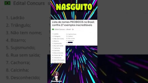 Memes em imagens - 27 NOMES PROIBIDOS #shorts