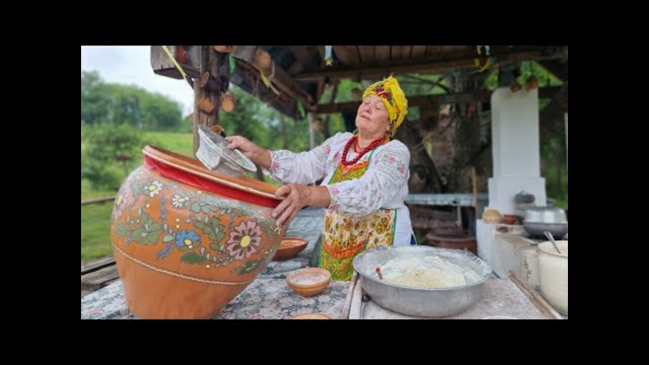 What do People EAT in the VILLAGE! Traditional Dumplings with Cherries