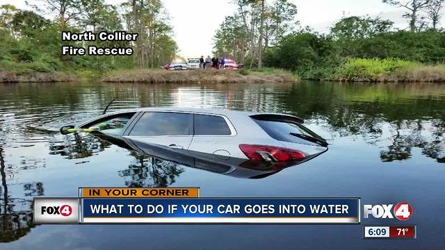 Surviving when a car goes in the water