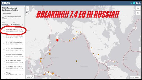 BREAKING!! 7.4 EARTHQUAKE IN RUSSIA JUST MINUTES AGO!!!!